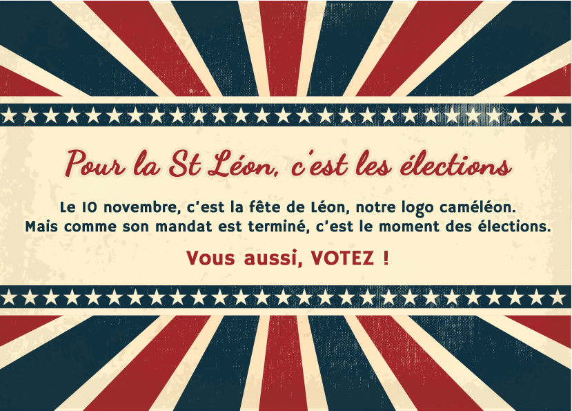 2016 10 st leon election logo carre les aventures de la mascotte de StudioXine